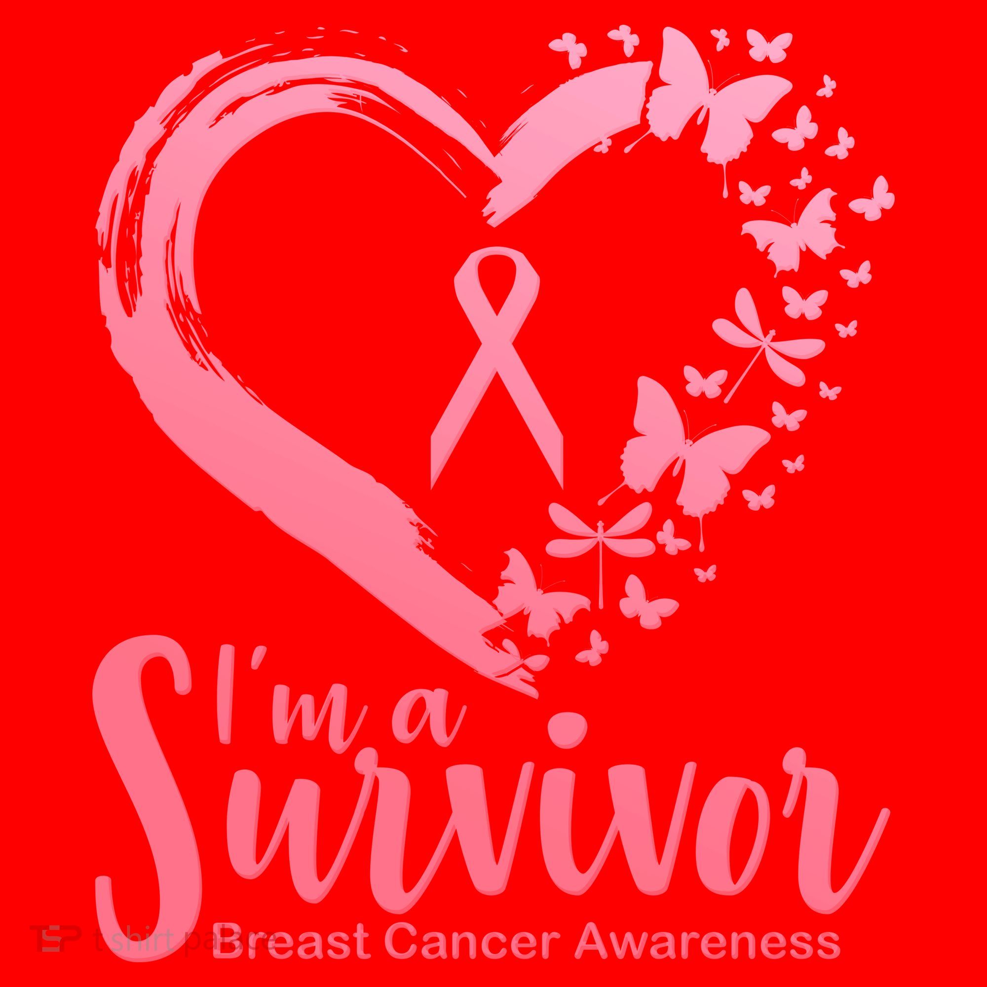 I'm a Survivor Breast Cancer Awareness Butterfly Santa Hat