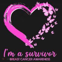 I'm a Survivor Breast Cancer Awareness Butterfly Heart Bucket Hat thumb 4