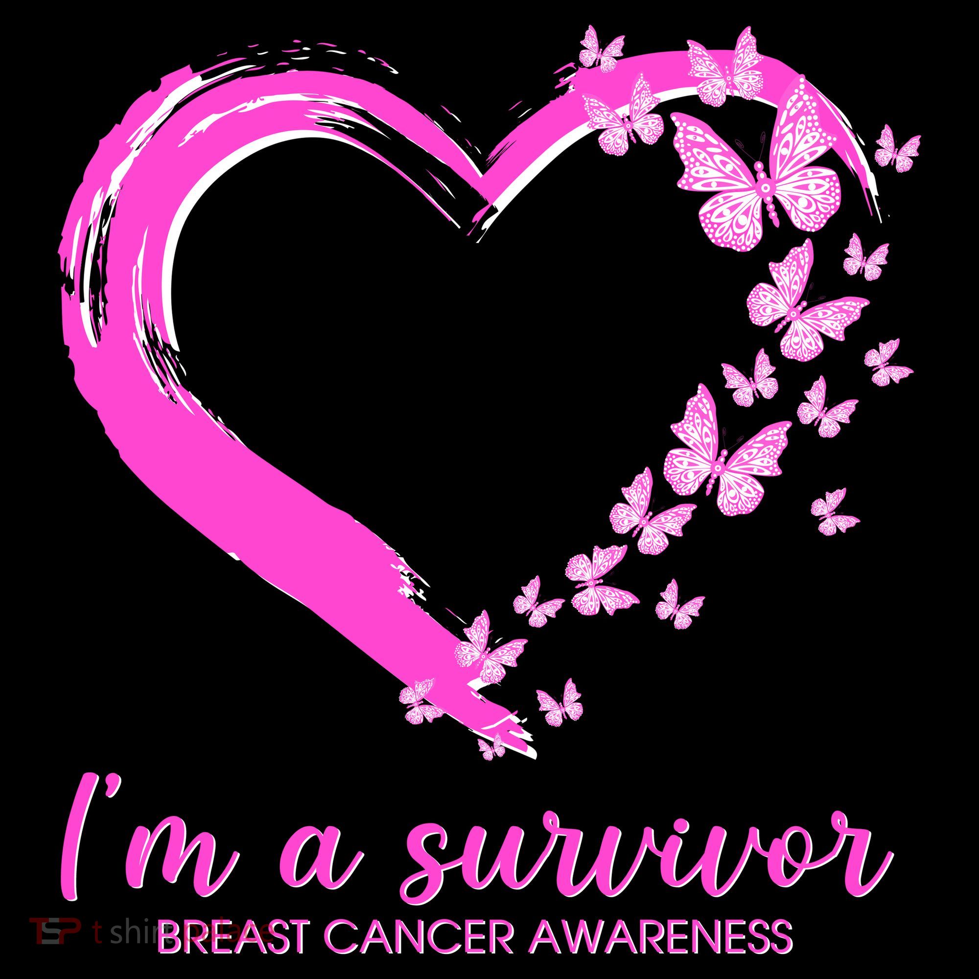 I'm a Survivor Breast Cancer Awareness Butterfly Heart Coffee Mug