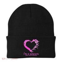 I'm a Survivor Breast Cancer Awareness Butterfly Heart Beanie thumb 0