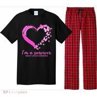 I'm a Survivor Breast Cancer Awareness Butterfly Heart Pajama Set thumb 0