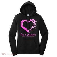 I'm a Survivor Breast Cancer Awareness Butterfly Heart Women's Hoodie thumb 0