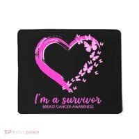 I'm a Survivor Breast Cancer Awareness Butterfly Heart Mousepad thumb 0