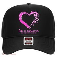I'm a Survivor Breast Cancer Awareness Butterfly Heart Hat thumb 0