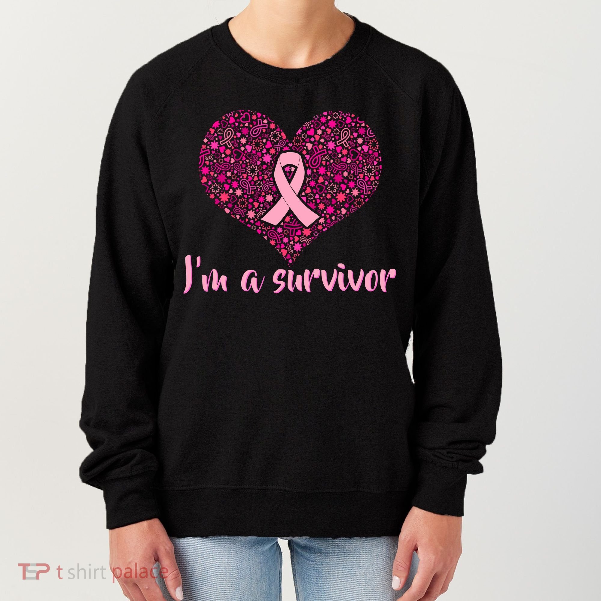 I'm A survivor Breast Cancer Awareness Heart Women's Sweatshirt