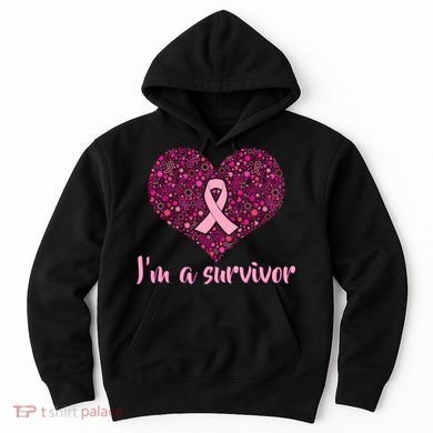 I'm A survivor Breast Cancer Awareness Heart Hoodie