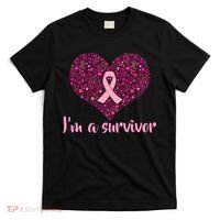 I'm A survivor Breast Cancer Awareness Heart T-Shirt thumb 0