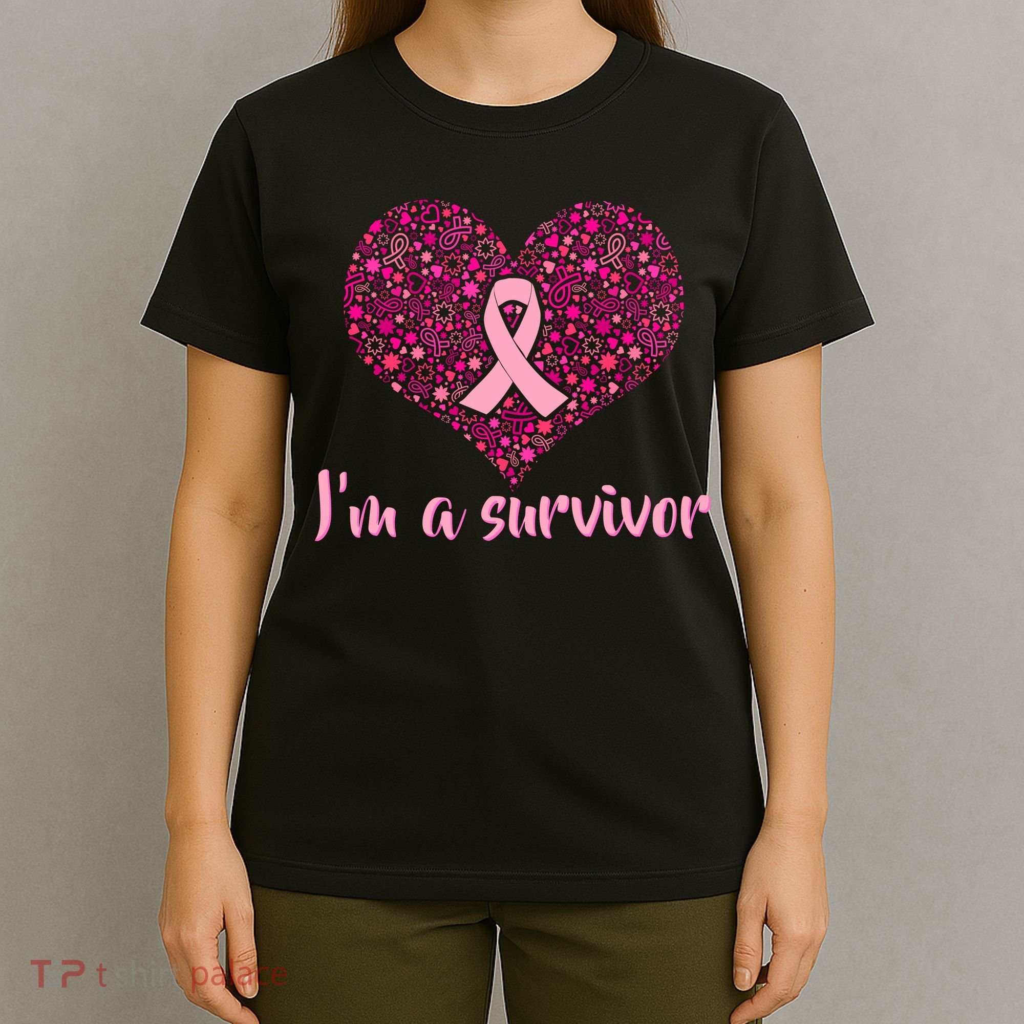 I'm A survivor Breast Cancer Awareness Heart T-Shirt