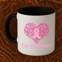 I'm A survivor Breast Cancer Awareness Heart Coffee Mug thumb 2