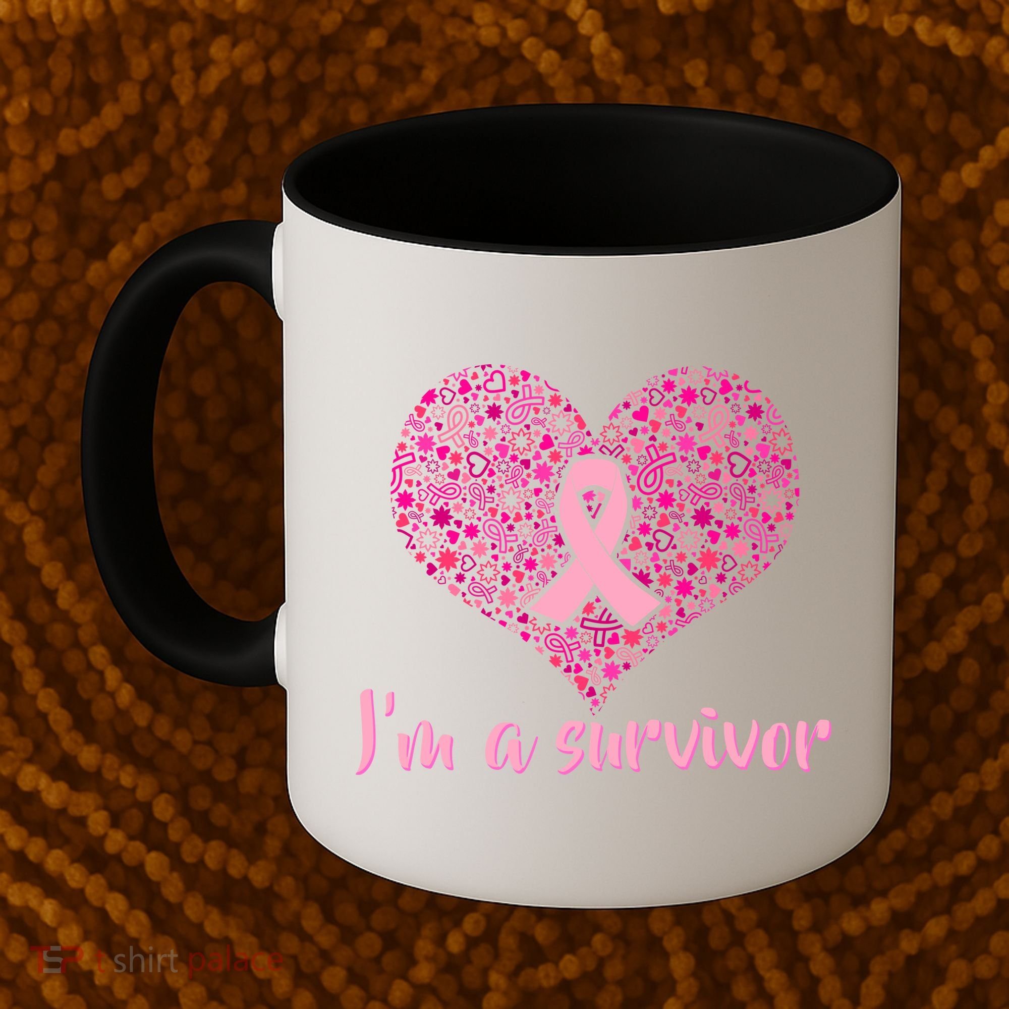 I'm A survivor Breast Cancer Awareness Heart Coffee Mug