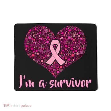 I'm A survivor Breast Cancer Awareness Heart Mousepad