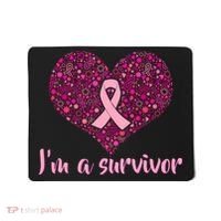 I'm A survivor Breast Cancer Awareness Heart Mousepad thumb 0