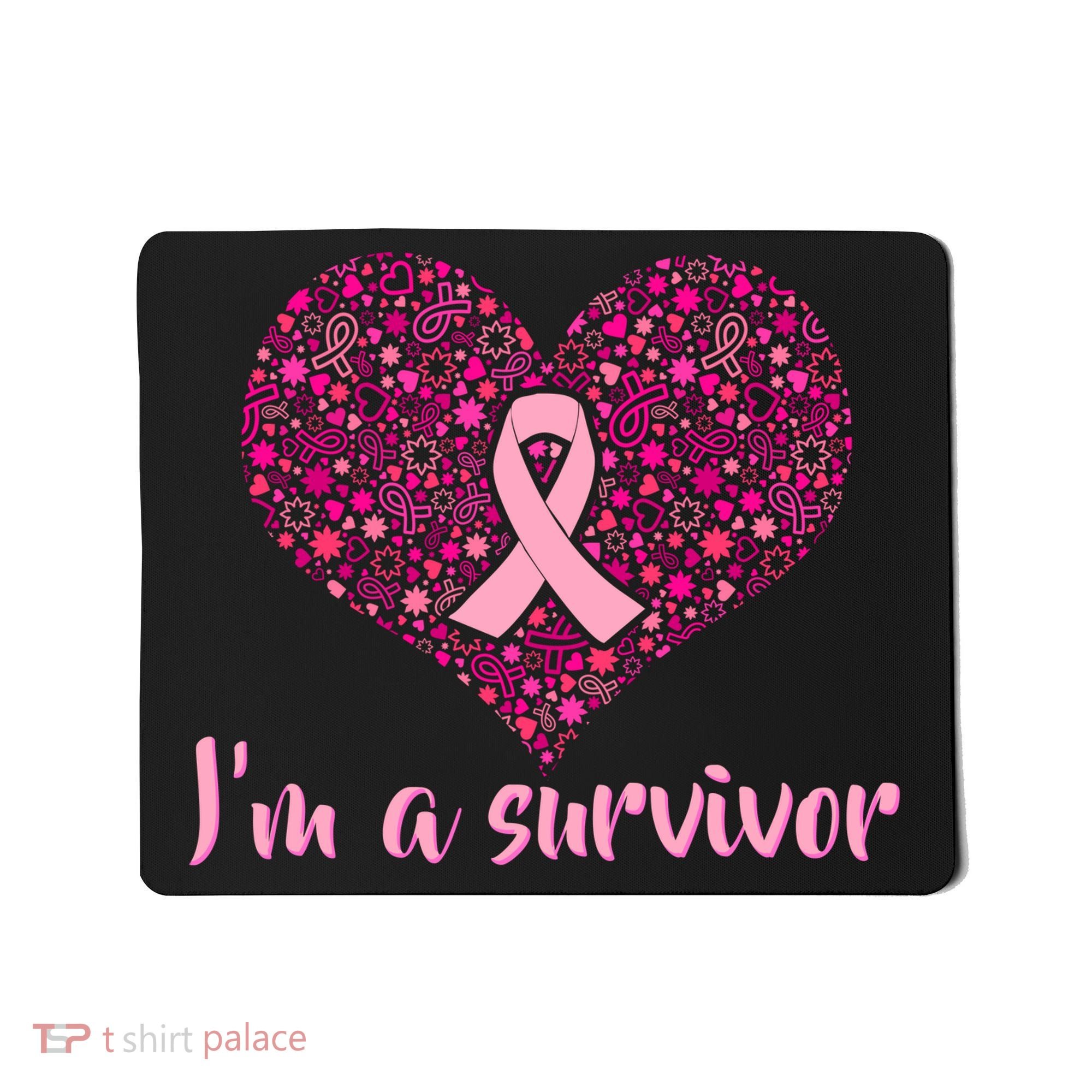 I'm A survivor Breast Cancer Awareness Heart Mousepad