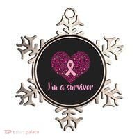 I'm A survivor Breast Cancer Awareness Heart Ornament thumb 0