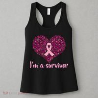 I'm A survivor Breast Cancer Awareness Heart Women's Tank Top thumb 3