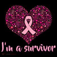 I'm A survivor Breast Cancer Awareness Heart Baby Bodysuit thumb 2