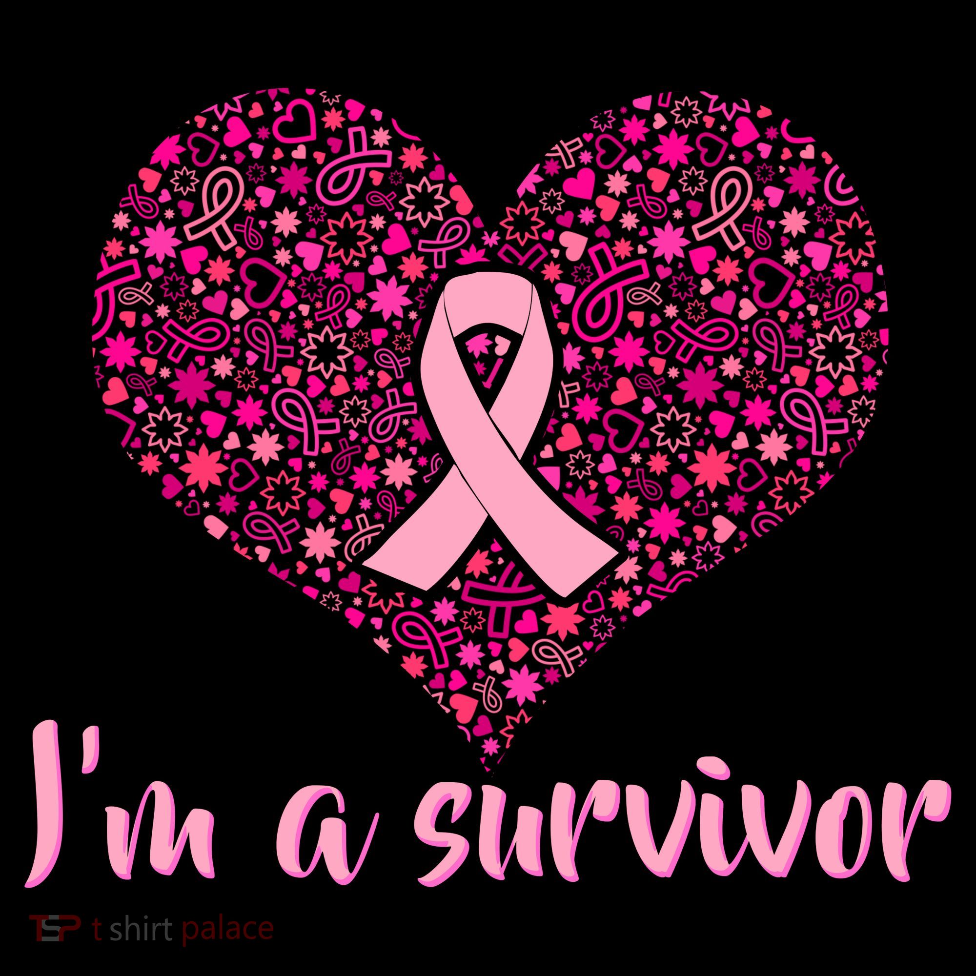 I'm A survivor Breast Cancer Awareness Heart Baby Bodysuit