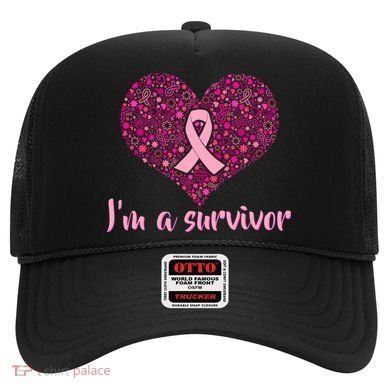 I'm A survivor Breast Cancer Awareness Heart Hat