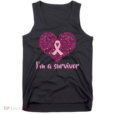 I'm A survivor Breast Cancer Awareness Heart Tank Top