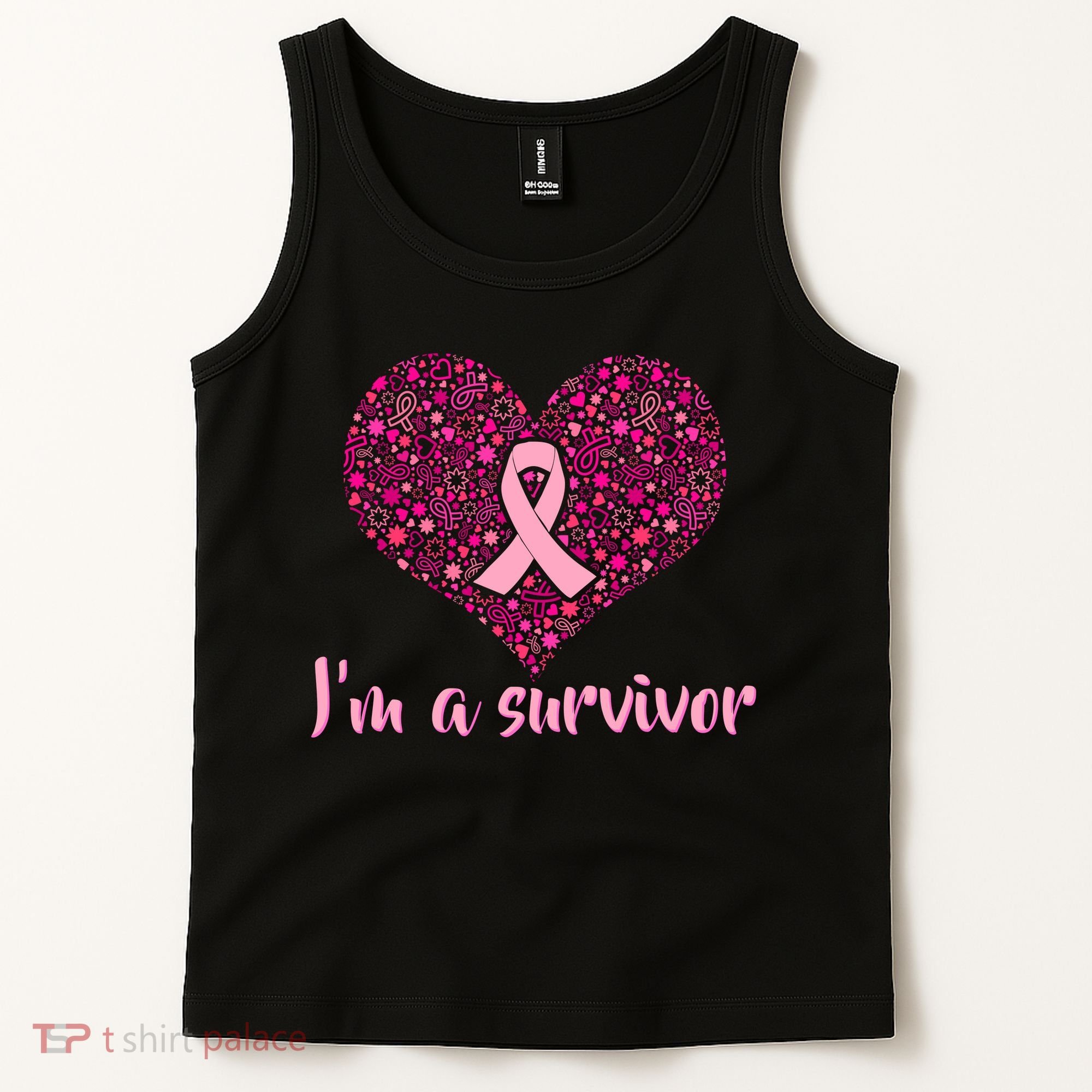 I'm A survivor Breast Cancer Awareness Heart Tank Top