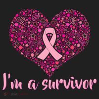 I'm A survivor Breast Cancer Awareness Heart Golf Towel thumb 3