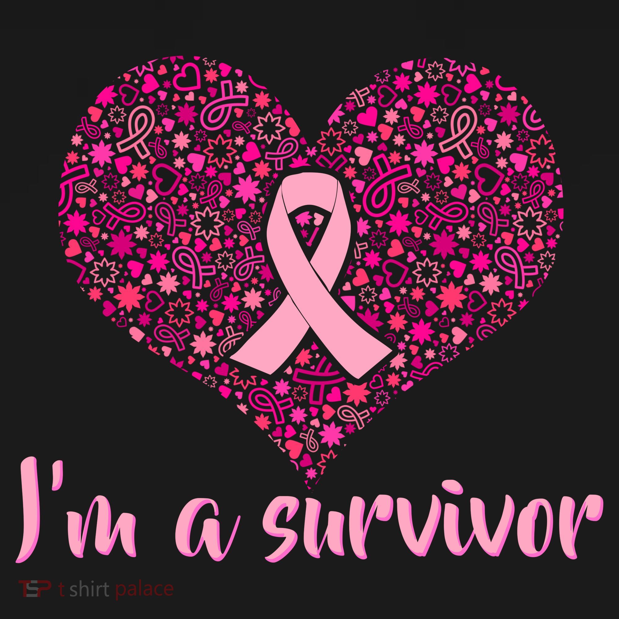I'm A survivor Breast Cancer Awareness Heart Tote Bag