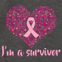 I'm A survivor Breast Cancer Awareness Heart Vector Backpack thumb 2