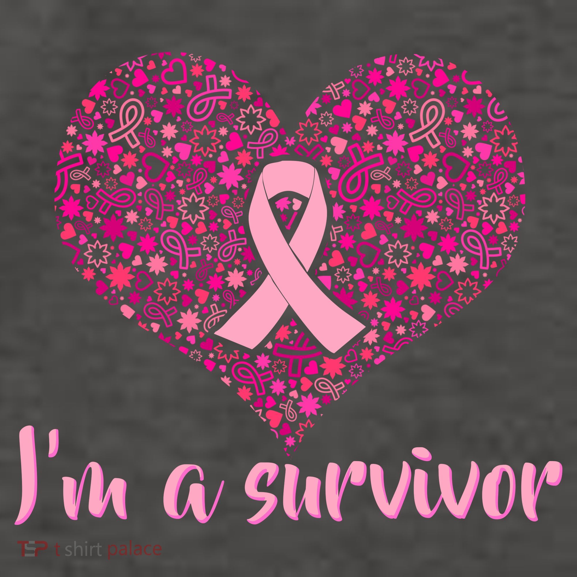 I'm A survivor Breast Cancer Awareness Heart Vector Backpack