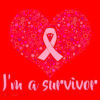 I'm A survivor Breast Cancer Awareness Heart Santa Hat thumb 1