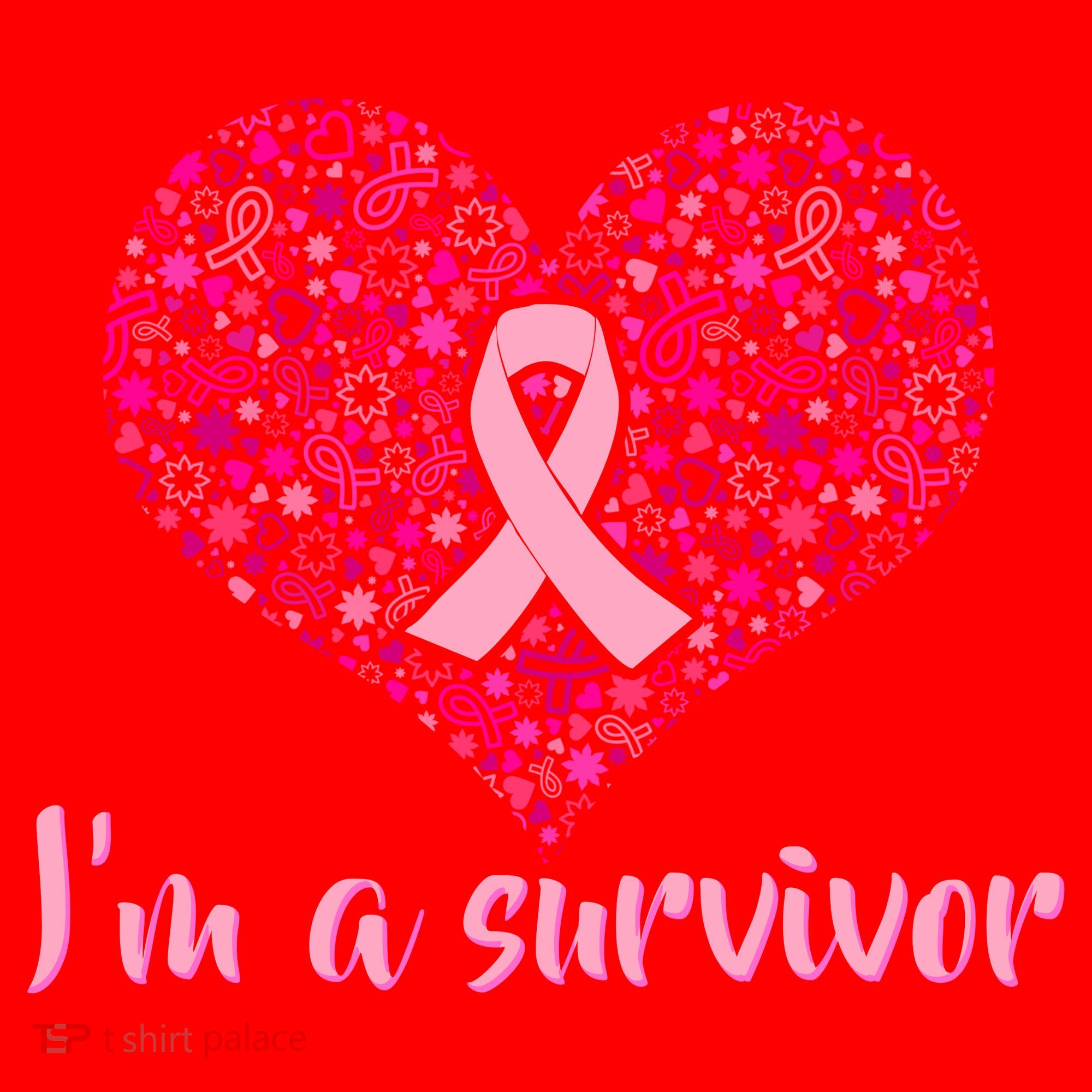 I'm A survivor Breast Cancer Awareness Heart Santa Hat