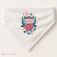 I'm A Taurus I'm Right Zodiac Birthday USA-Made Doggie Bandana thumb 0