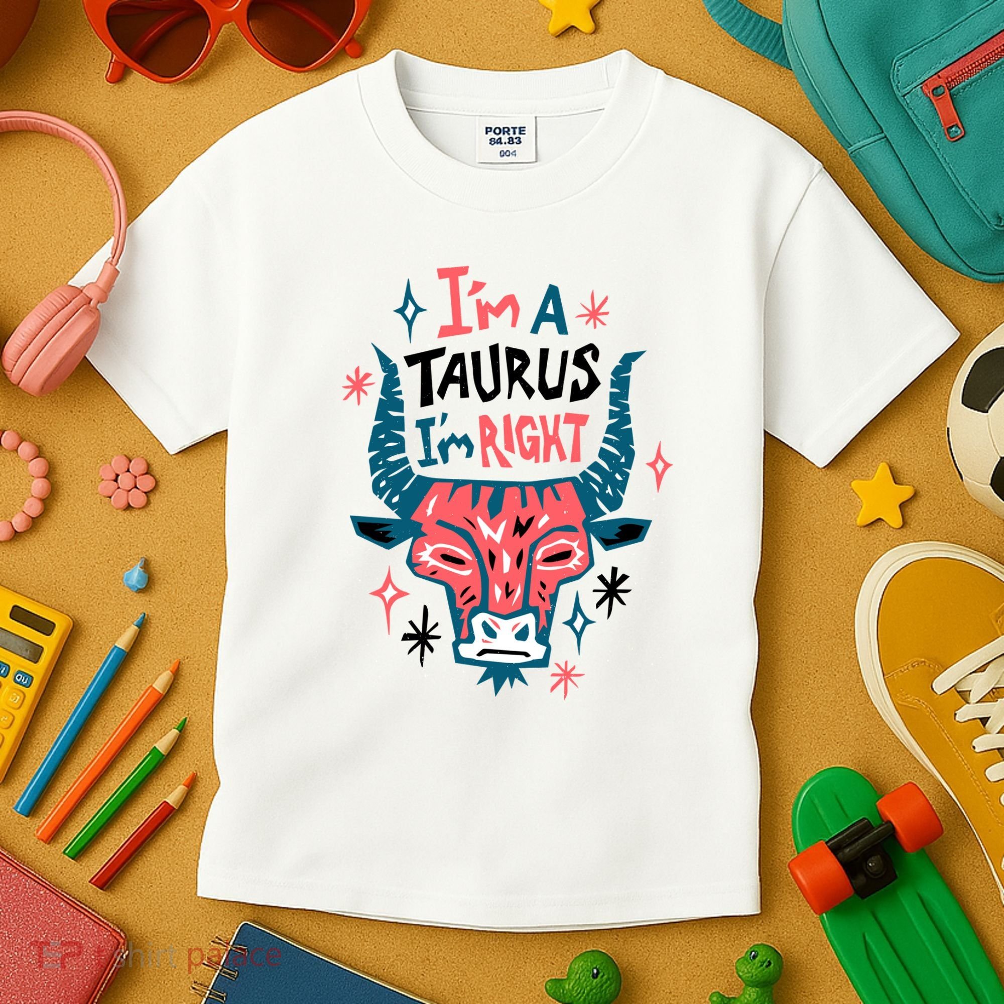 I'm A Taurus I'm Right Zodiac Birthday Kids T-Shirt