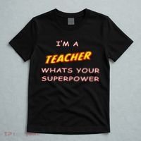 I'm A Teacher What's Your Superpower Comic Colors T-Shirt thumb 5