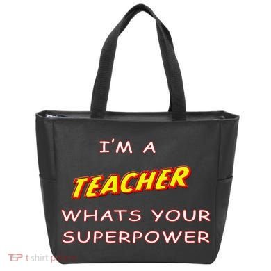 I'm A Teacher What's Your Superpower Comic Colors Tote Bag