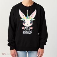 I'm A Unicorn Easter Bunny Funny Cute Women's Sweatshirt thumb 0