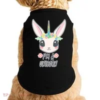I'm A Unicorn Easter Bunny Funny Cute Doggie Tank thumb 0
