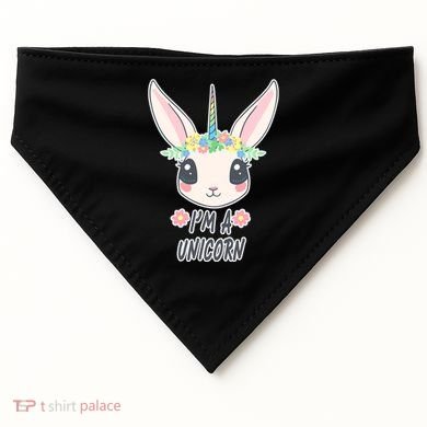 I'm A Unicorn Easter Bunny Funny Cute USA-Made Doggie Bandana