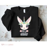 I'm A Unicorn Easter Bunny Funny Cute Sweatshirt thumb 2