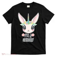 I'm A Unicorn Easter Bunny Funny Cute T-Shirt thumb 0