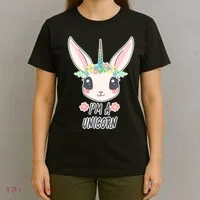 I'm A Unicorn Easter Bunny Funny Cute T-Shirt thumb 4