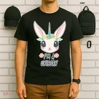 I'm A Unicorn Easter Bunny Funny Cute T-Shirt thumb 6