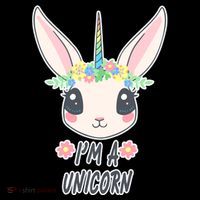 I'm A Unicorn Easter Bunny Funny Cute Ornament thumb 1