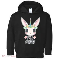 I'm A Unicorn Easter Bunny Funny Cute Toddler Hoodie thumb 0