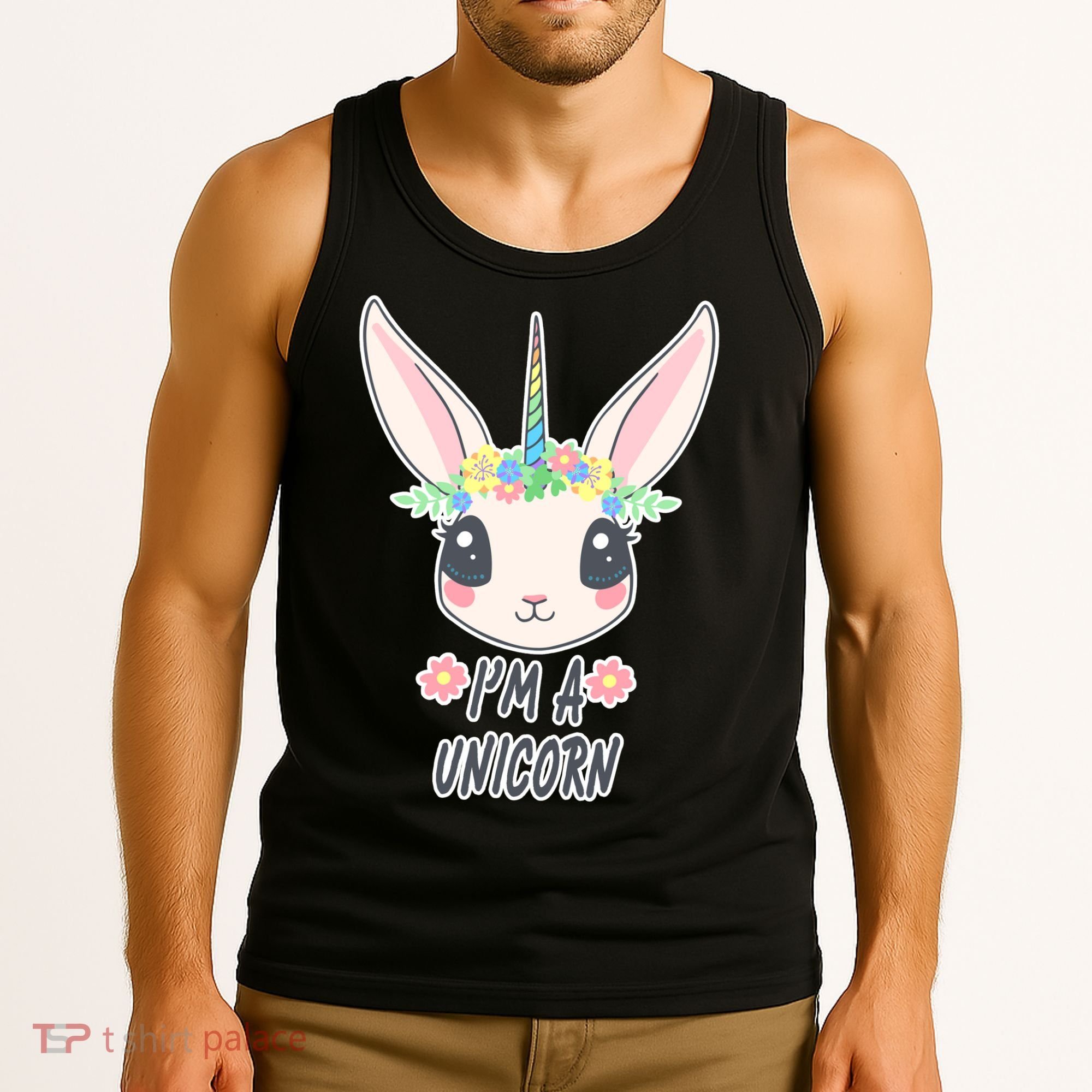 I'm A Unicorn Easter Bunny Funny Cute Tank Top