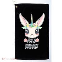I'm A Unicorn Easter Bunny Funny Cute Golf Towel thumb 0