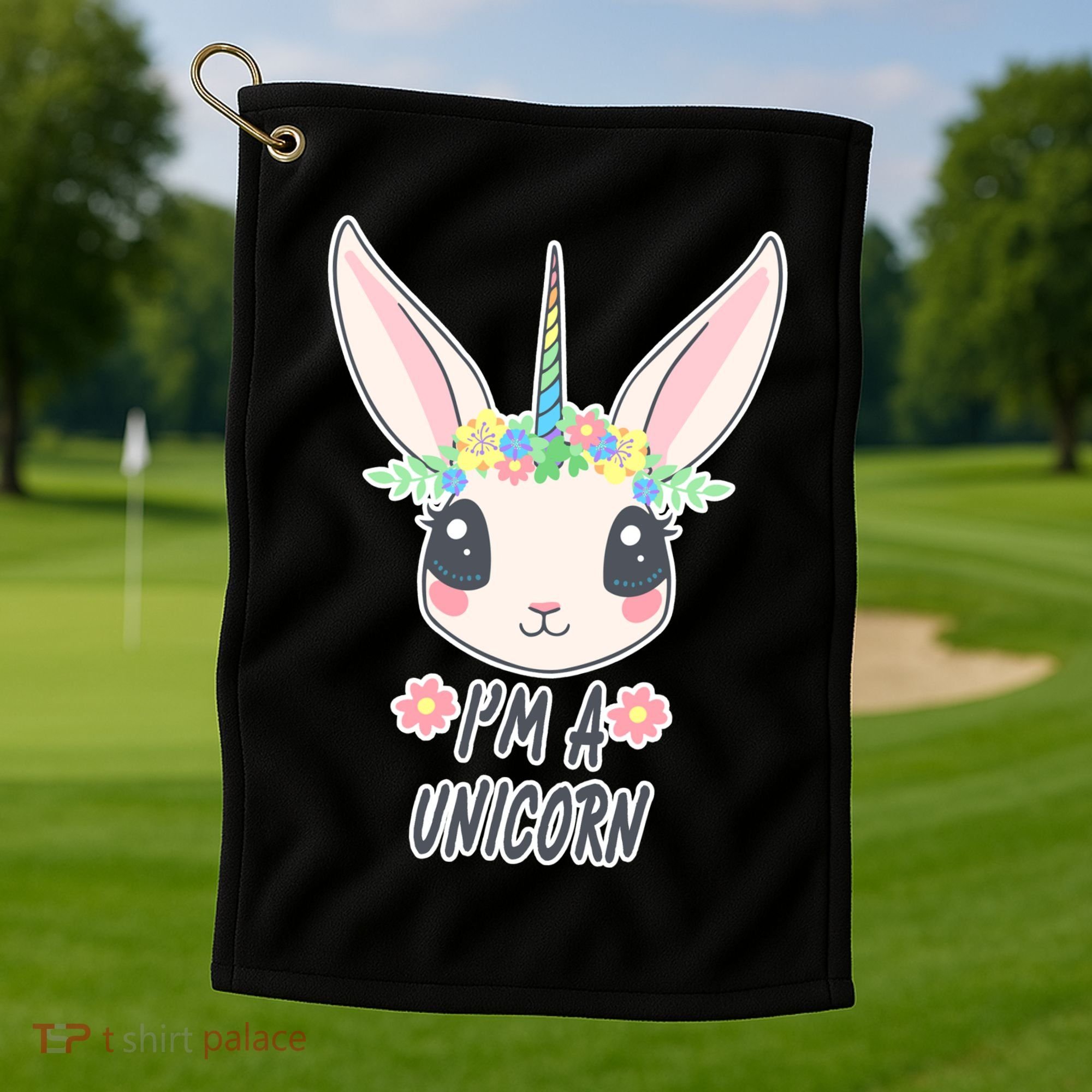 I'm A Unicorn Easter Bunny Funny Cute Golf Towel