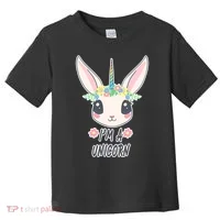 I'm A Unicorn Easter Bunny Funny Cute Toddler T-Shirt thumb 0
