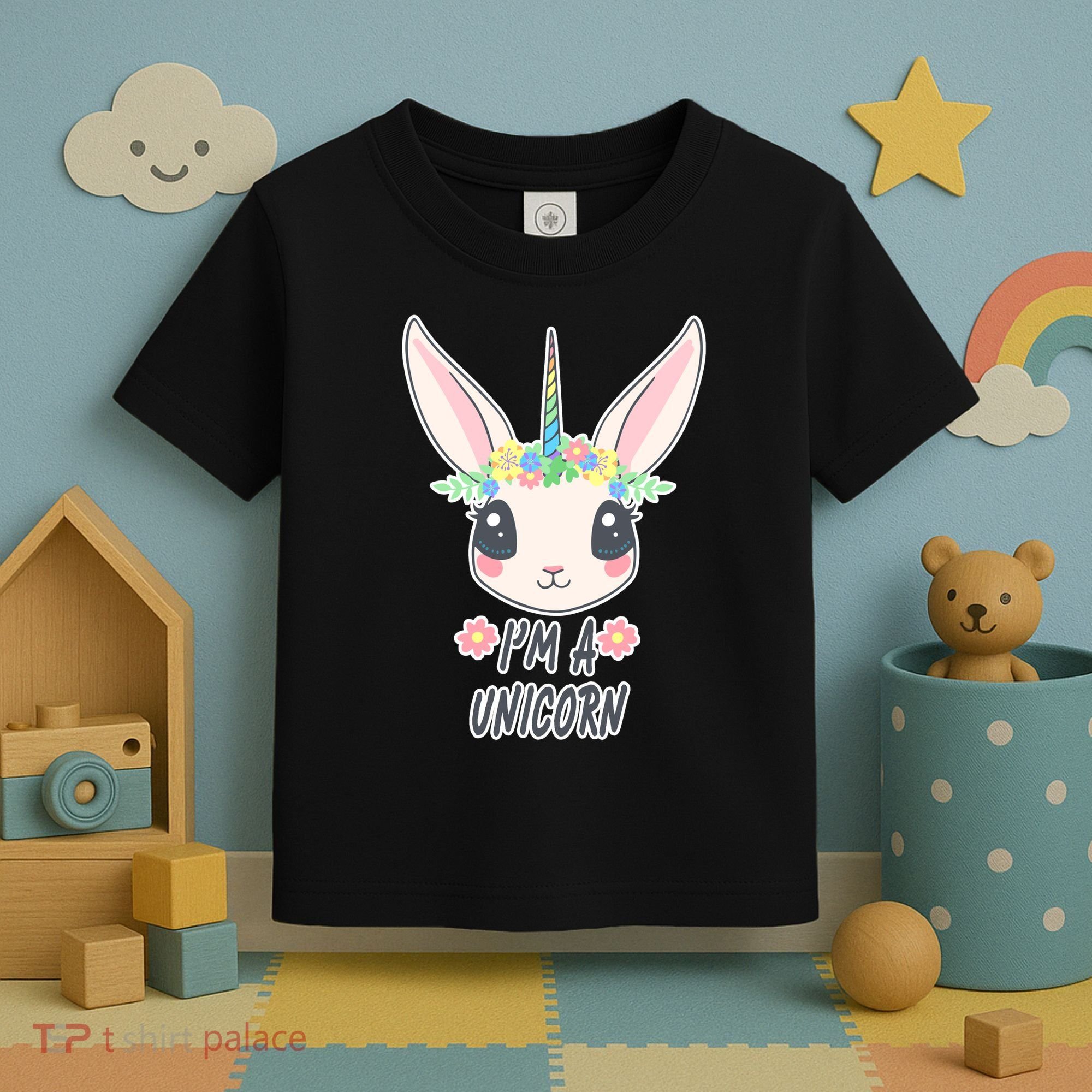 I'm A Unicorn Easter Bunny Funny Cute Toddler T-Shirt