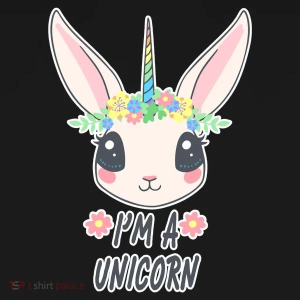 I'm A Unicorn Easter Bunny Funny Cute Toddler T-Shirt
