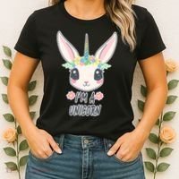 I'm A Unicorn Easter Bunny Funny Cute Women's T-Shirt thumb 2